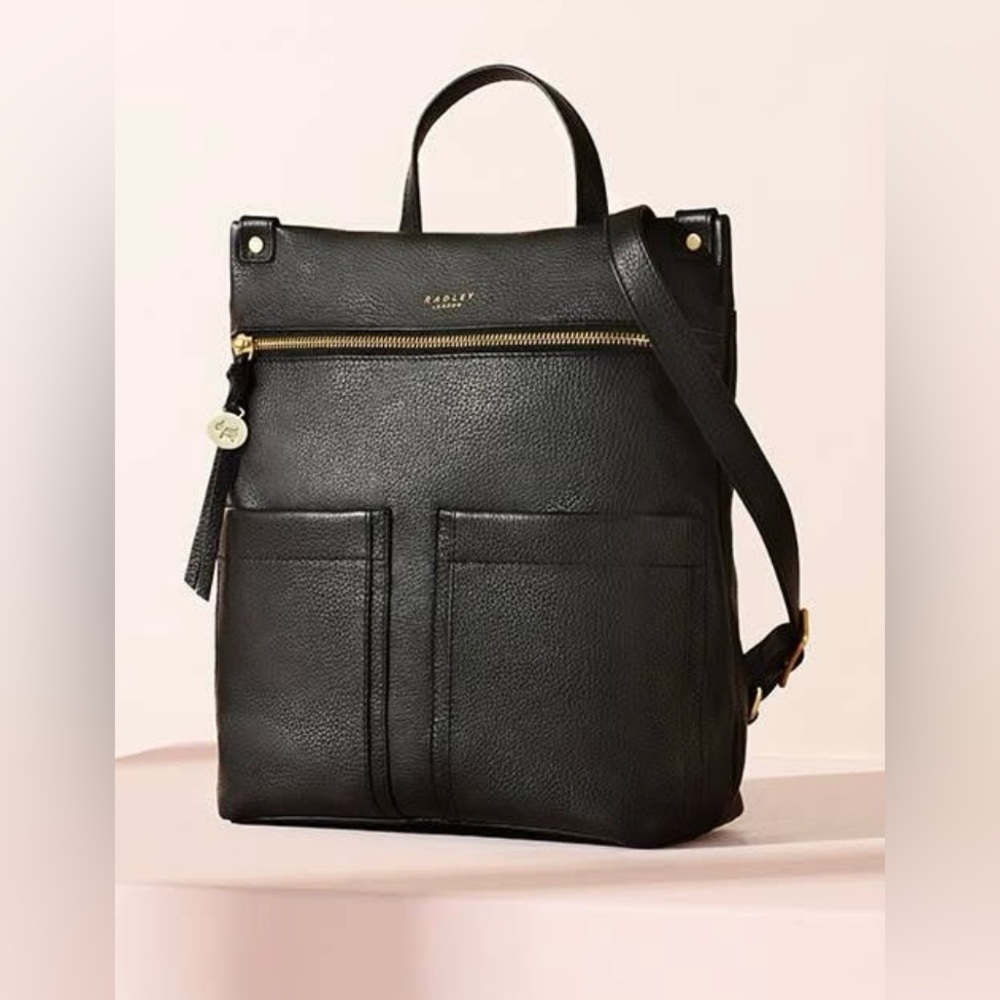 Radley London Kensal Double Front Pocket Leather Backpack
